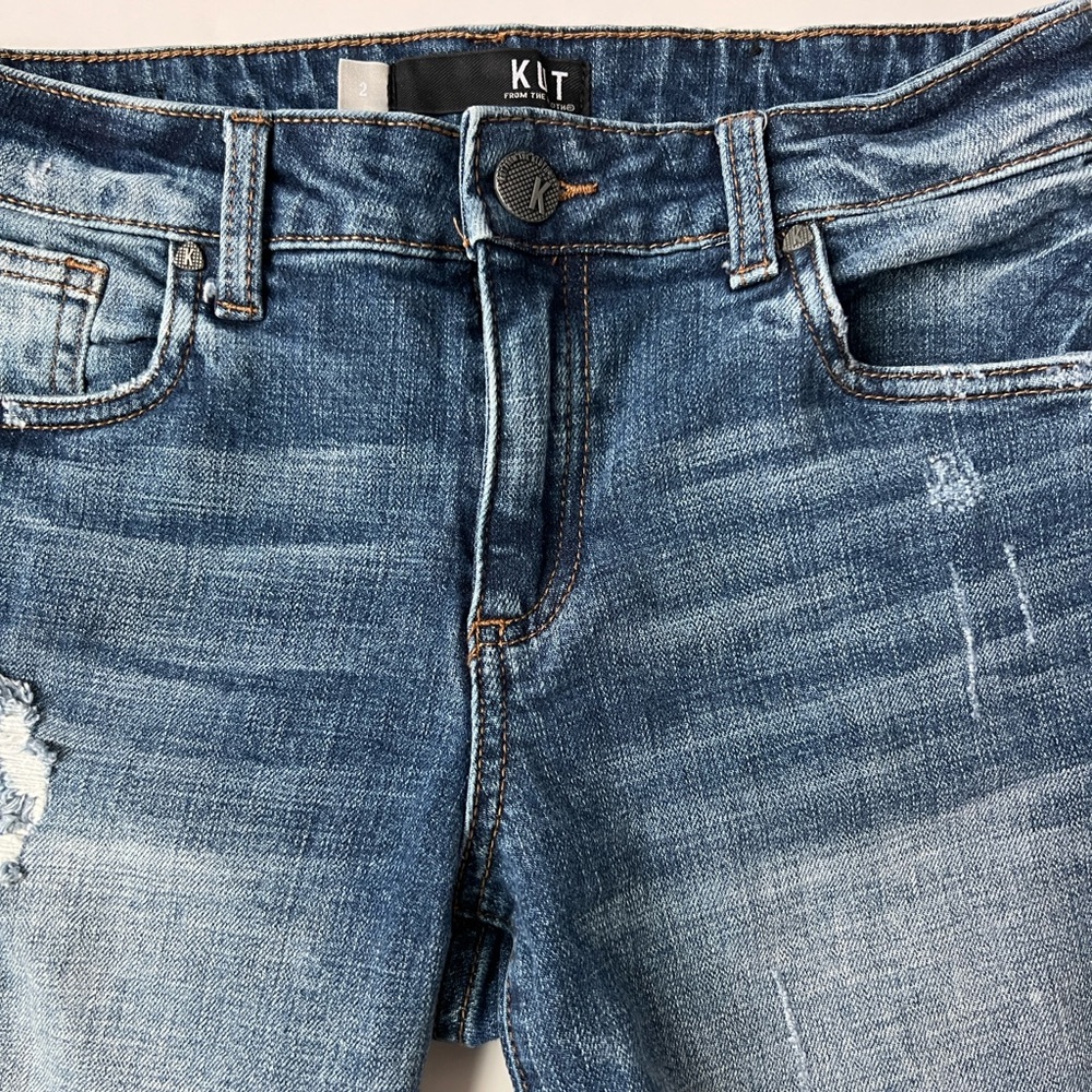 Kut from the Klotj Distressed Denim Shorts - Picture 2 of 5